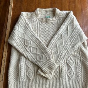 Men's handmade Aran wool sweater from Ireland